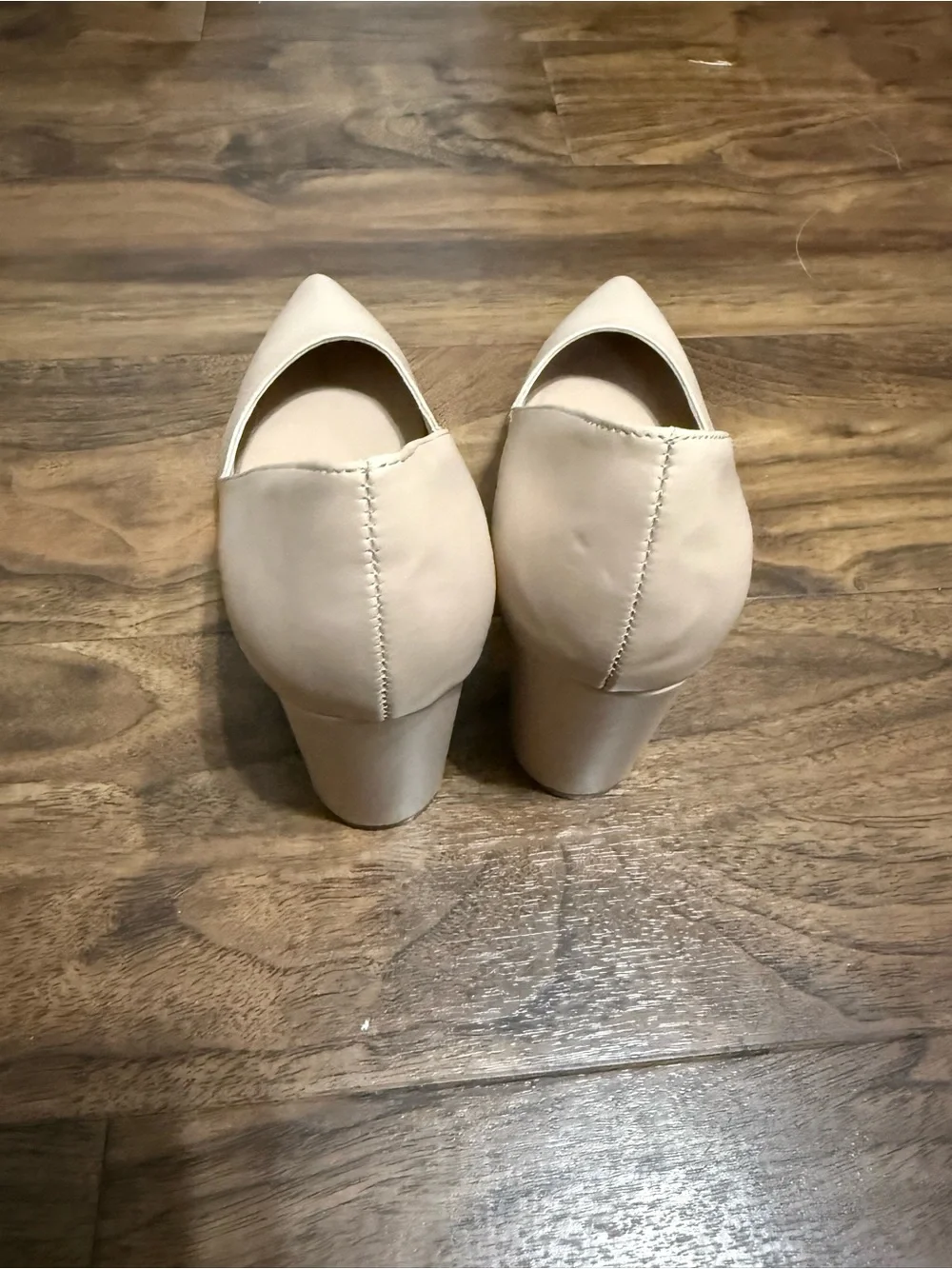 Marc Fisher Light Beige Block Heel Pumps